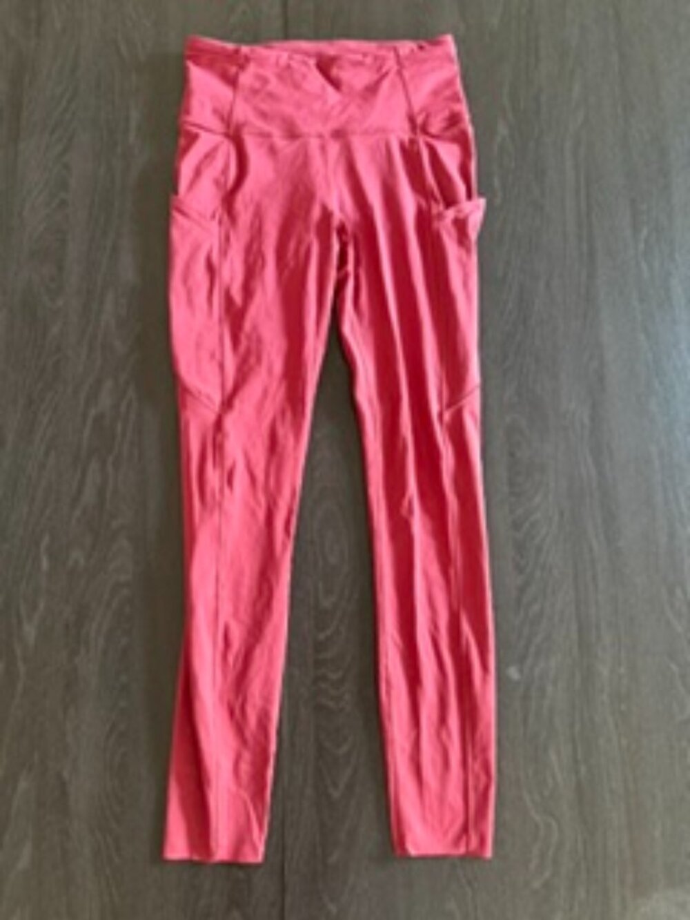 Lululemon Dark Red Running Leggings with Pockets Sz 4
